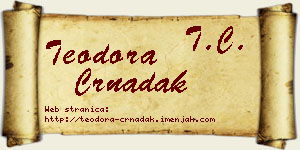 Teodora Crnadak vizit kartica